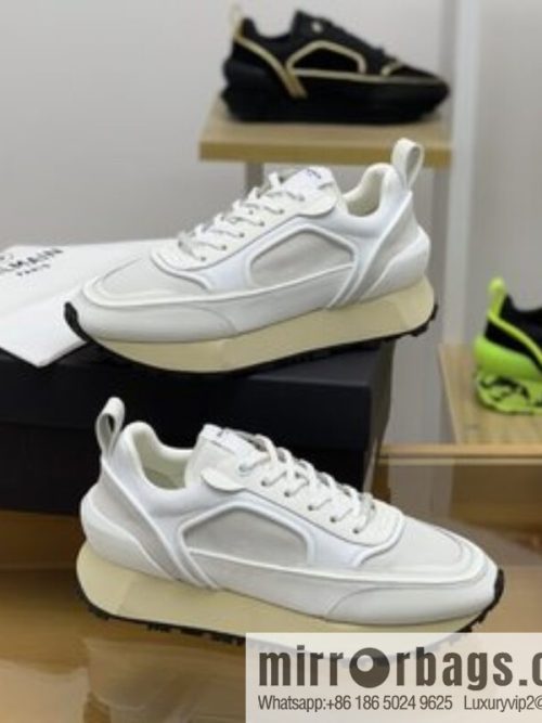 BALMA Balmain, made of calfskin polyester waterproof fabric, turned fur material, men\'s mecha style Casual Shoes