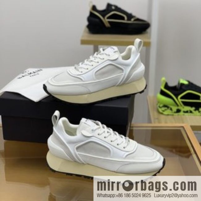 BALMA Balmain, made of calfskin polyester waterproof fabric, turned fur material, men\'s mecha style Casual Shoes