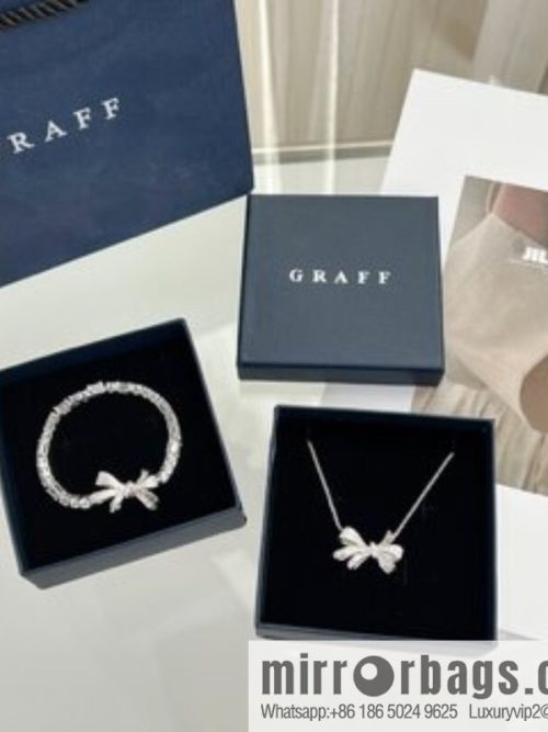 GRAFF full diamond bow necklace bracelet