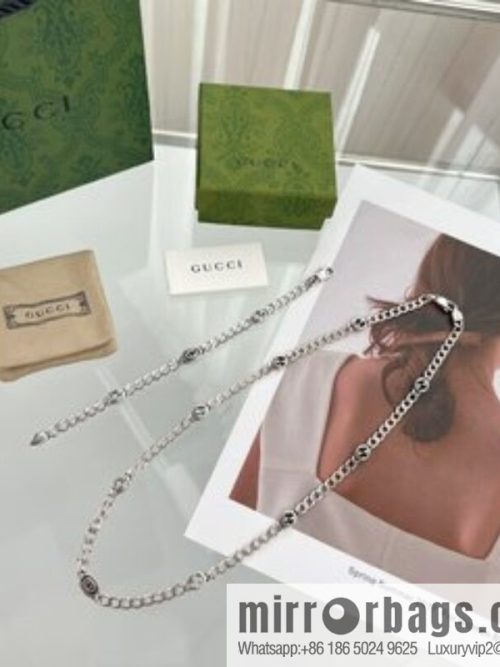 New Gucci Gucci double G chain strap necklace bracelet