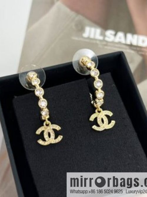 New ☑️ CHANEL Chanel c2 double c full diamond stud earrings