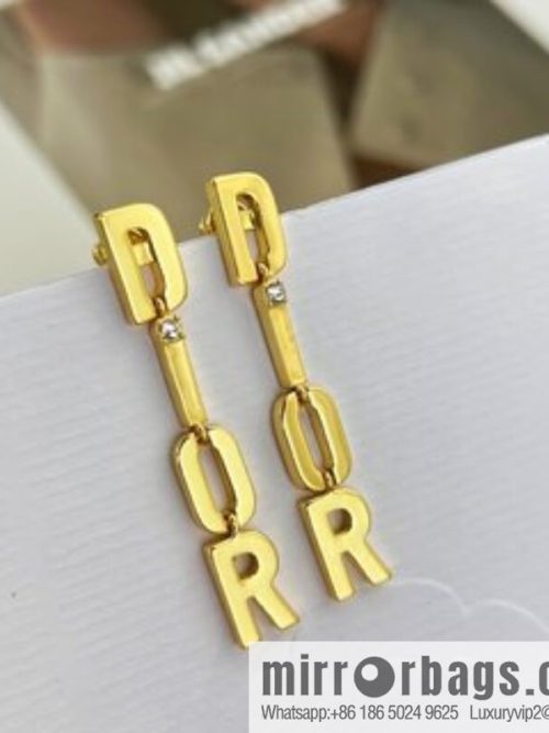 New ☑️ DIOR Dior gold letter fringed earrings