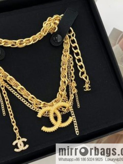 New ☑️ CHANEL Chanel double c fringe necklace