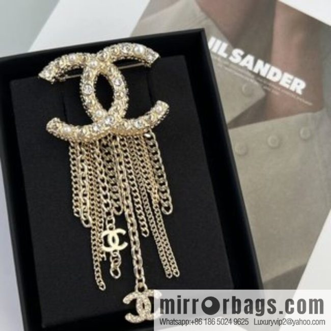 New ☑️ Chanel double c fringed brooch - Image 2