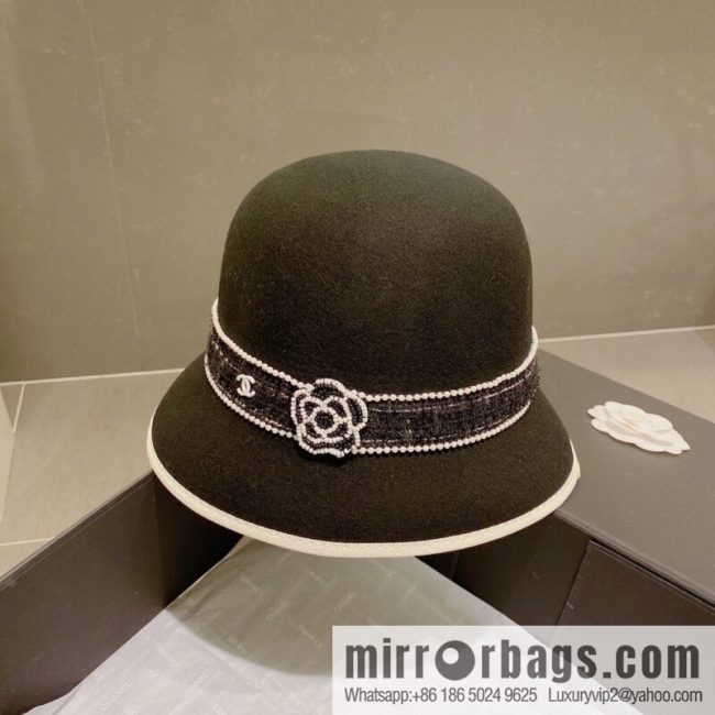 Chanel 2022 autumn and winter new wool top hat