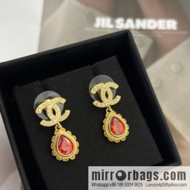 New ☑️ CHANEL Chanel double c water drop stud earrings
