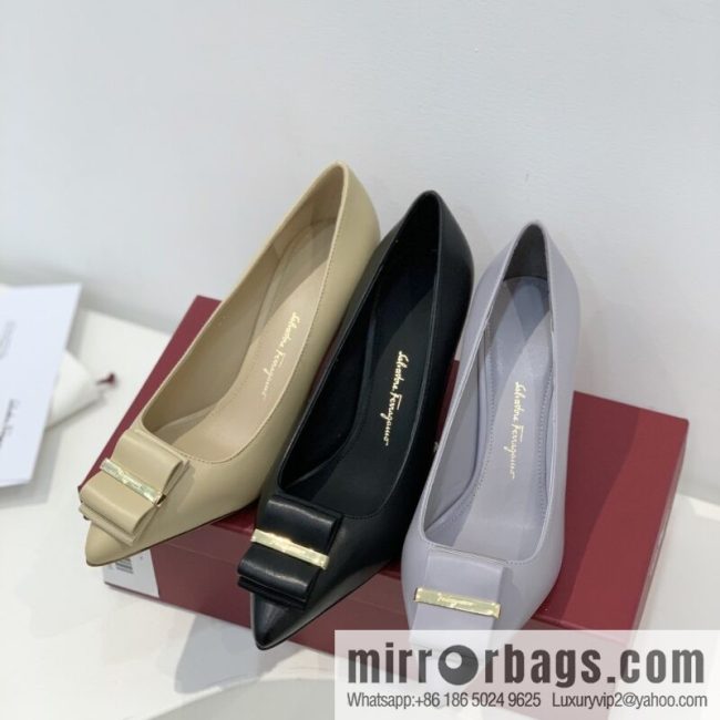 Salvatore Ferragamo ✔️ New! Ferragamo Double Bow Point High Heels Shoes