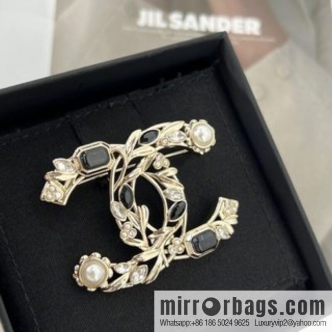New ☑️ CHANEL Chanel double c wheat ear pearl brooch - Image 2