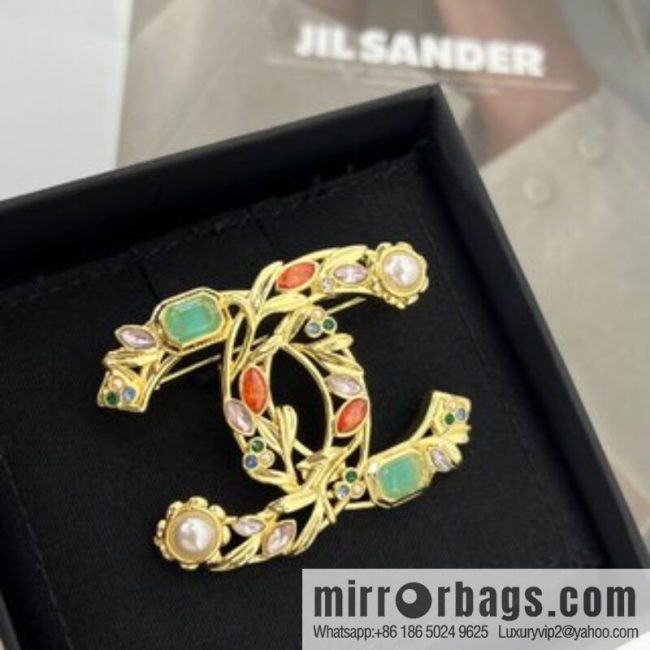 New ☑️ CHANEL Chanel double c wheat ear pearl brooch - Image 3