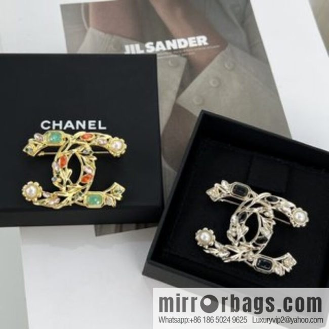 New ☑️ CHANEL Chanel double c wheat ear pearl brooch