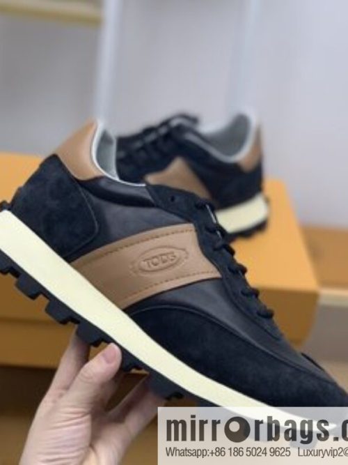 TODS todd leather (fabric) made of nylon cloth new men\'s 25K sneakers