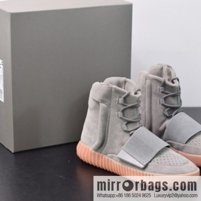 A05C7 Top Pure Original Adidas Yeezy Boost 750 \"Grey Gum\" Kanye, luminous gray coconut shoes BB1840