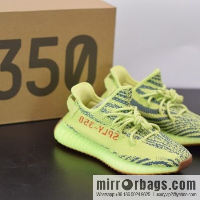 Yeezy Boost 350V2 yellow zebra McDonald\'s color scheme coconut sports running shoes, official item number: FB37572