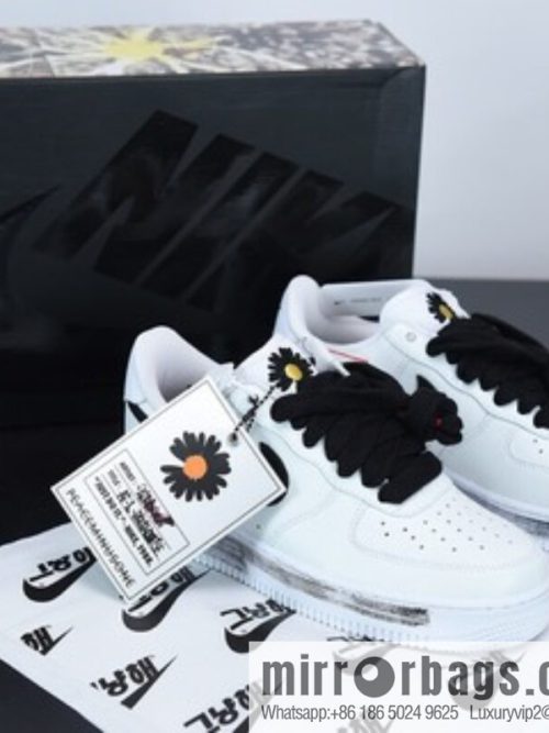 NK Air Force 1 White Quan Zhilong, Daisy 2.0 Old Ink Scratch Leisure Sports Board Shoes, Item Number: DD3223-100