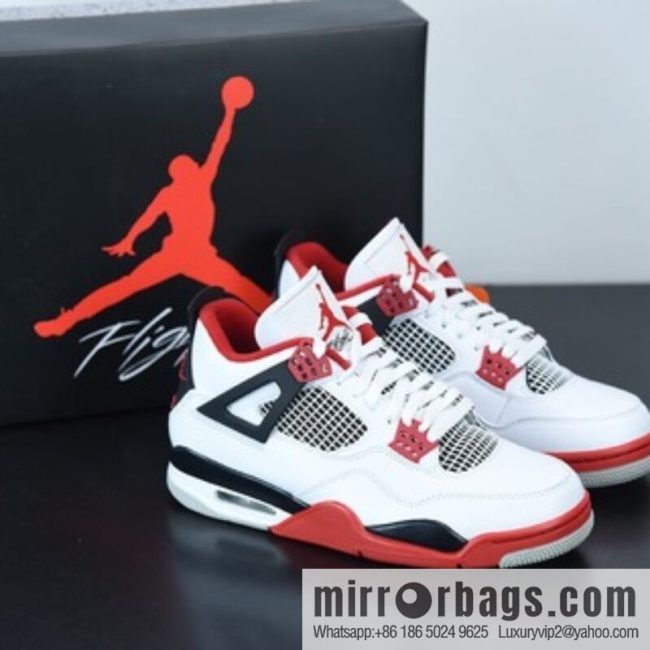 Air Jordan 4 Fire Red AJ4 Joe 4 White Red Flame Red Basketball Shoes, item number: DC7770-160