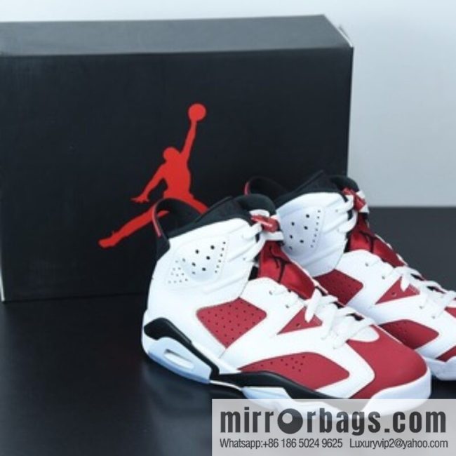 Air Jordan 6 AJ6 2021 re-engraved, high-top basketball shoes, rouge white and red, item number CT8529-106