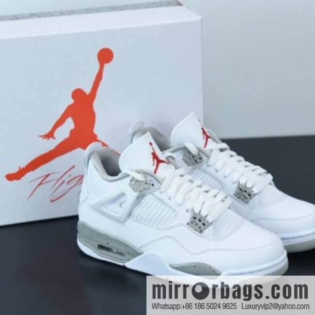 Air Jordan 4 \"White Oreo\" KLAJ4 Joe 4 White Oreo Middle Help sneakers Part Number: CT8527-100