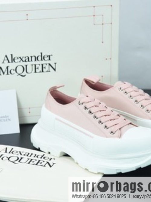 Alexander McQueen/Alexander McQueen muffin shoes platform heightening canvas shoes Y07H5