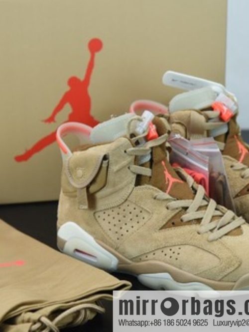 Travis Scott Air Jordan 6 \"British Khaki\" AJ6 Joe 6 Wheat TS Co-name, Item Number: DH0690-200