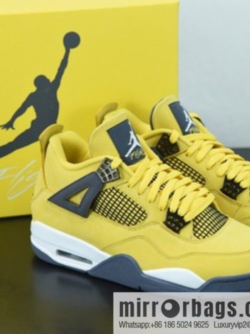 Air Jordan 4 \"Lightning\" AJ4 Joe 4 replica white and yellow electric mother, first-layer basketball shoes, item number: CT8527-700 Size: 40-47.5 Code: ATI1J