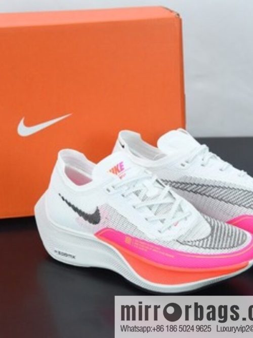 Nk ZoomX Vaporfly NEXT% 2 marathon knit breathable sports shoes, white powder, item number: DJ5457-100