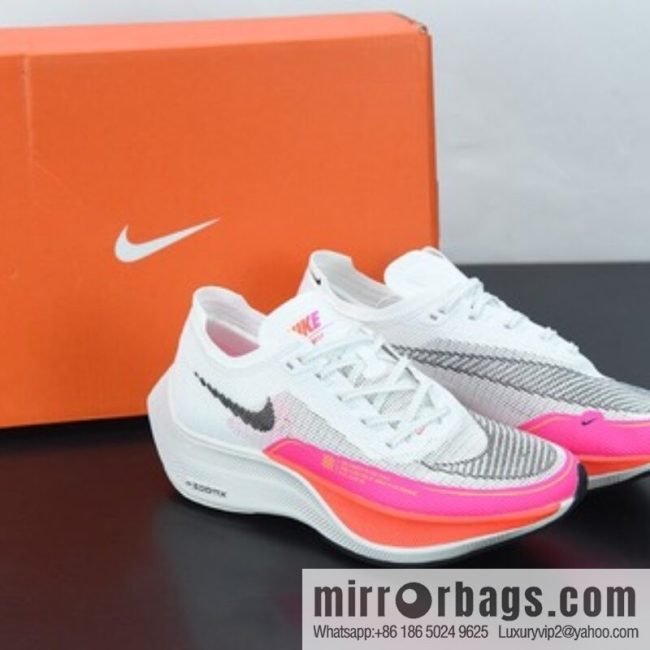 Nk ZoomX Vaporfly NEXT% 2 marathon knit breathable sports shoes, white powder, item number: DJ5457-100