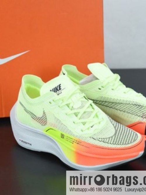Nk ZoomX Vaporfly NEXT% 2 marathon knit breathable sports shoes, yellow orange, item number: CU4111-700