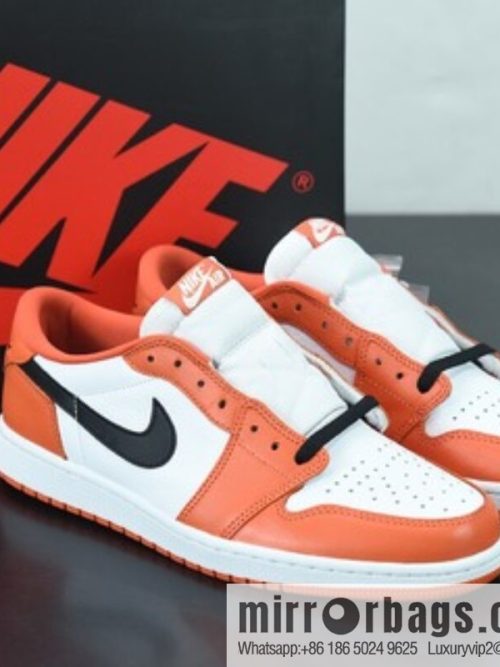 L00H5 pure original version Air Jordan 1 Low AJ1 Jordan 1st generation low-top basketball shoes, white orange buckle broken, item number: CZ0790 801
