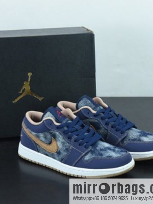 Air Jordan 1 Low AJ1 Joe 1 dark blue denim, low-top cultural leisure sports shoes, item number: DH1259-400