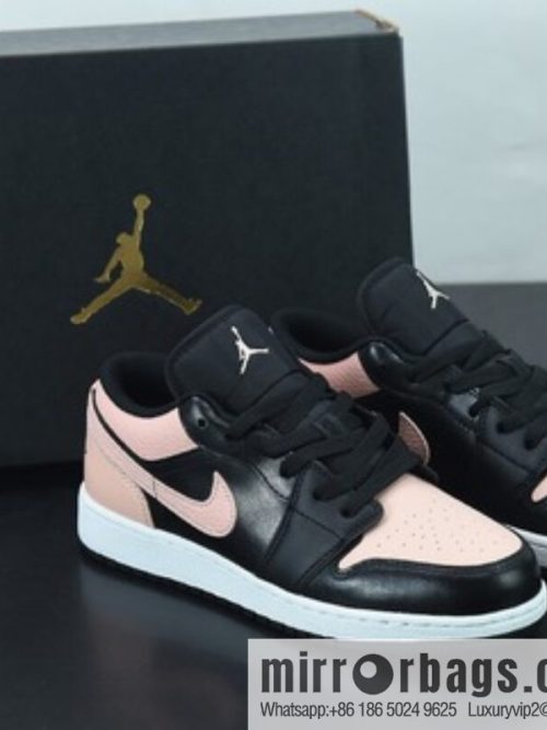 Air Jordan 1 Low AJ1 Joe 1 black powder, low-top cultural leisure sports shoes, item number: 553560-034