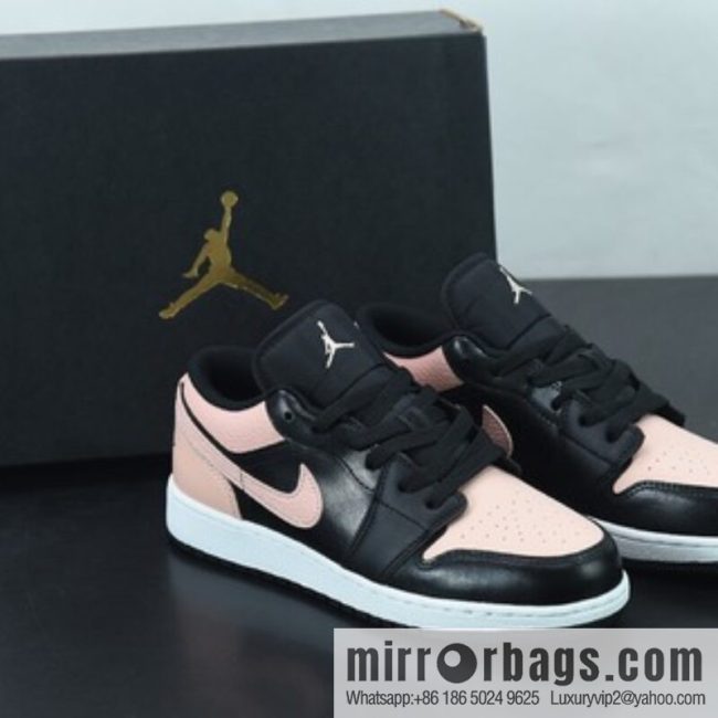 Air Jordan 1 Low AJ1 Joe 1 black powder, low-top cultural leisure sports shoes, item number: 553560-034