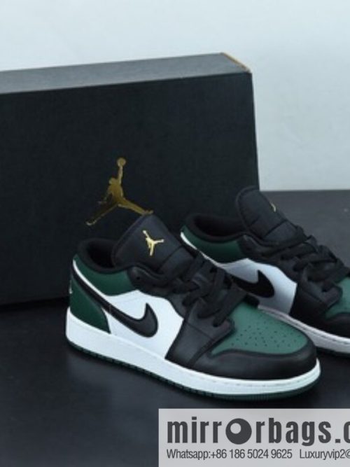 Air Jordan 1 Low black and green toes AJ1 Joe 1 low-top cultural basketball shoes, item number: 553558-371