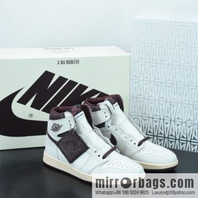 A Ma Maniére x Air Jordan 1 AJ1 Joe 1 gray-brown snake pattern, burst pattern, joint high-top man item number; DO7097-100