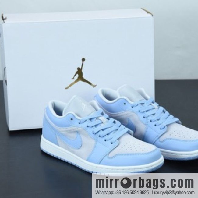 Air Jordan 1 Low AJ1 Joe 1 University blue ice blue gray, low-top casual board shoes, item number: DC0774-050