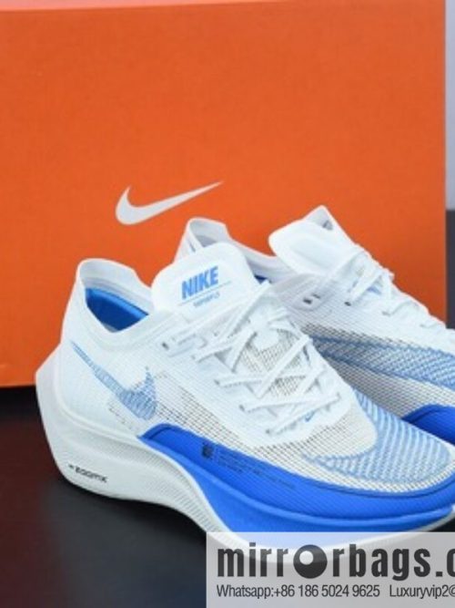 Nk ZoomX Vaporfly NEXT% 2 marathon knit breathable sports shoes, white and blue CU4111-102