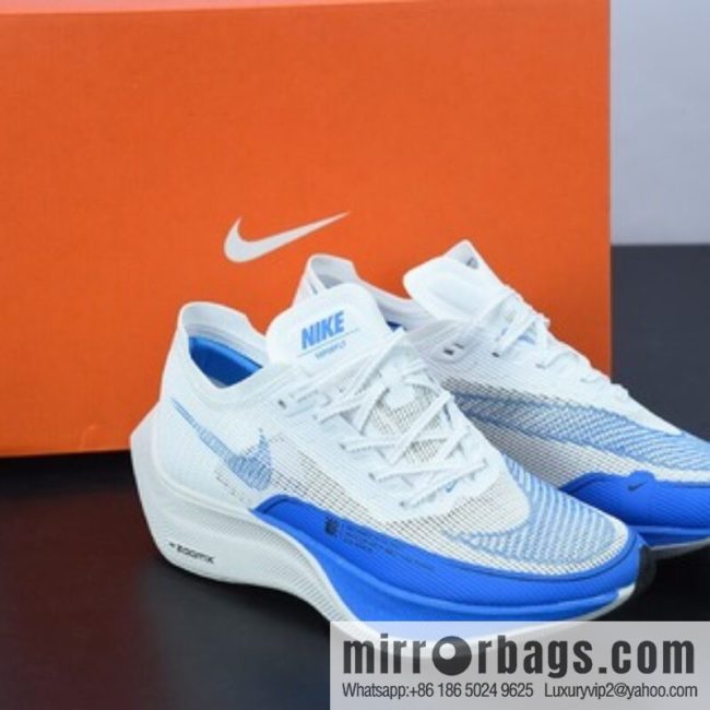 Nk ZoomX Vaporfly NEXT% 2 marathon knit breathable sports shoes, white and blue CU4111-102