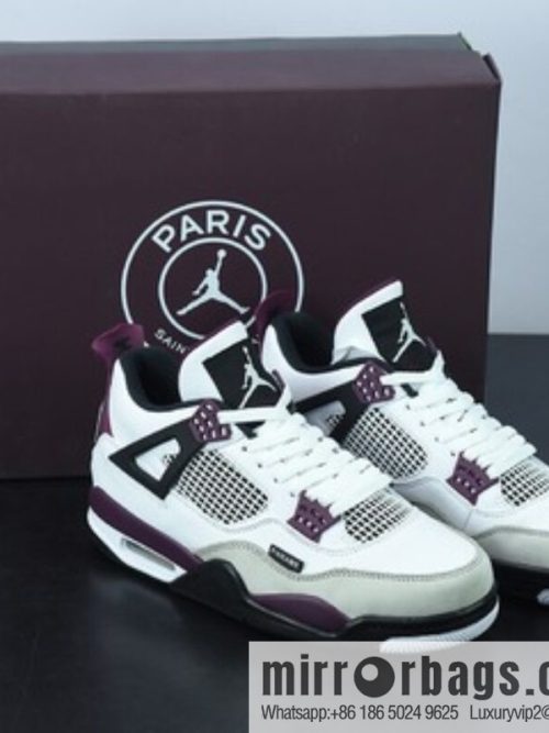 AJ4 Jordan 4th generation basketball shoes/burgundy white Paris, Saint-Germain joint men\'s sneakers item number: CZ5624-100