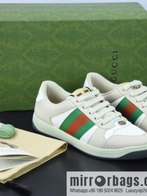 Gucci Gucci small dirty shoes series, pure original green box Distressed Screener sneakers classic prototype Vintage versatile old small dirty board shoes