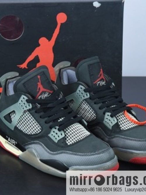 H05N3 Off-white x Air Jordan 4 AJ4 Joe 4 OW joint AJ4 Joe 4 culture basketball shoes CV9388-001