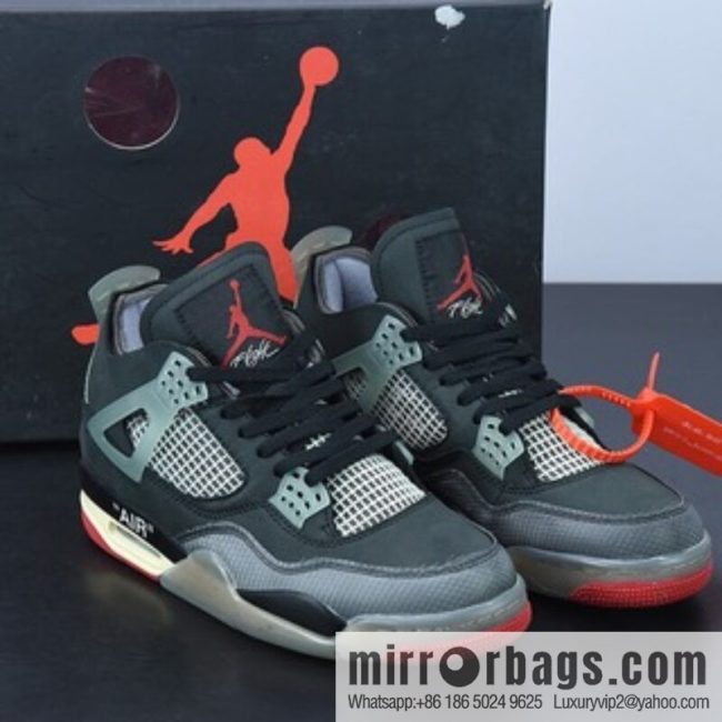H05N3 Off-white x Air Jordan 4 AJ4 Joe 4 OW joint AJ4 Joe 4 culture basketball shoes CV9388-001