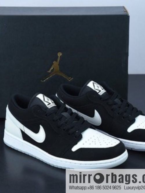 Air Jordan 1 AJ1 Low-top, pearlescent white and black panda, men\'s shoes, item number: DH6931-001