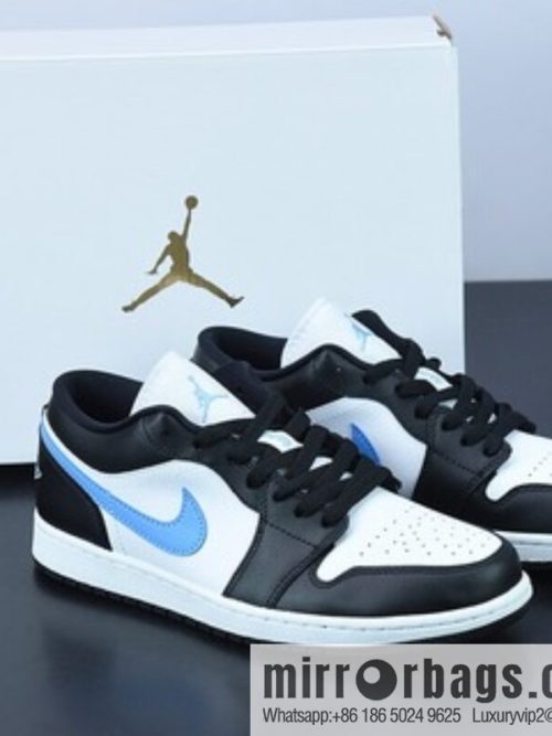 Air Jordan 1 University Blue AJ1low low top black and white blue basketball shoes item number: DC0774-041