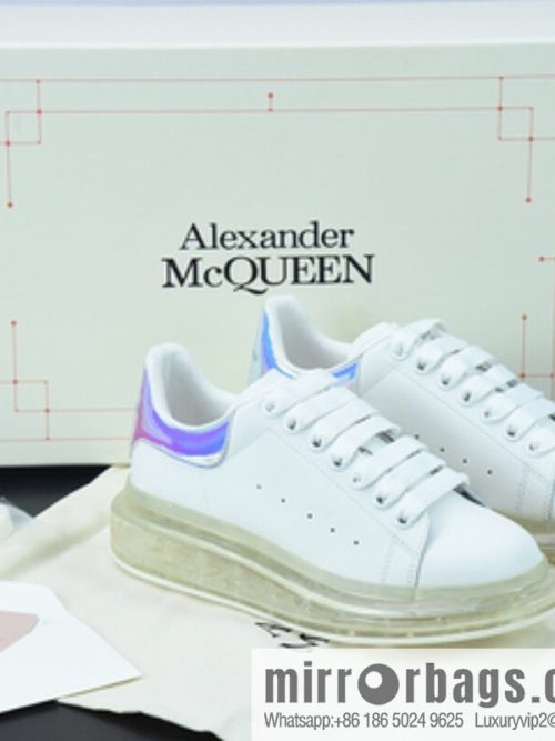 Alexander McQueen Alexander McQueen Air Cushion Sneaker Low Top Fashion Platform Casual air unit Sports Little White Shoes \"
