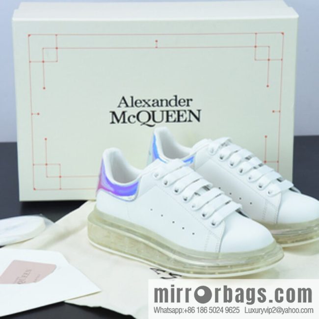 Alexander McQueen Alexander McQueen Air Cushion Sneaker Low Top Fashion Platform Casual air unit Sports Little White Shoes \"