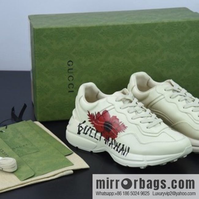 G05H6 Gucci Rhyton Vintage Trainer Sneaker Gucci Daddy Shoes