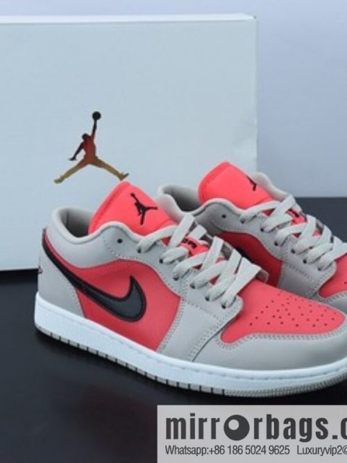 Air Jordan 1 AJ1 gray pink anti-infrared, low-top Unisex casual sneakers, item number: DC0774-060