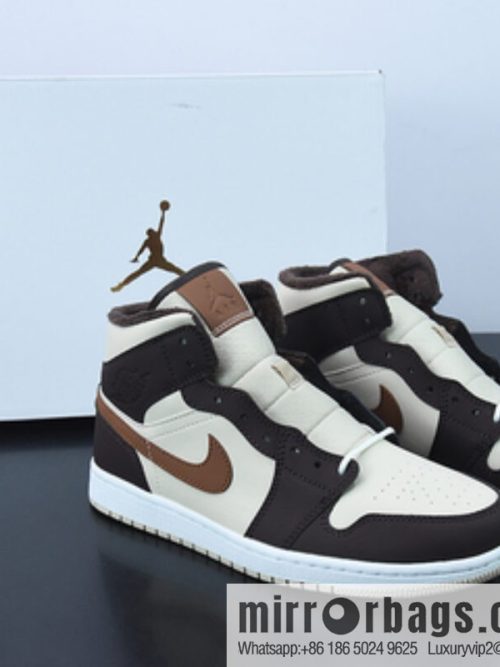 Air Jordan 1 Mid AJ1 Qiao 1 Zhongbang Cultural Basketball Shoes Basalt Brown, item number: DO6699-200