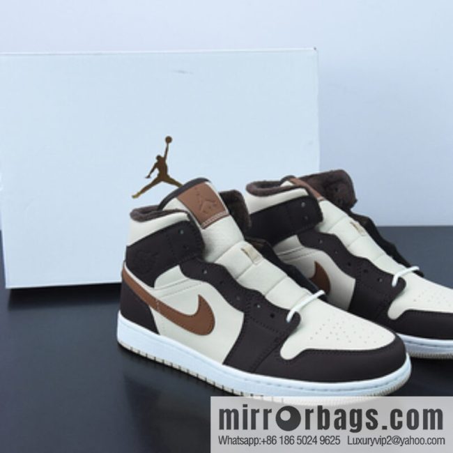 Air Jordan 1 Mid AJ1 Qiao 1 Zhongbang Cultural Basketball Shoes Basalt Brown, item number: DO6699-200