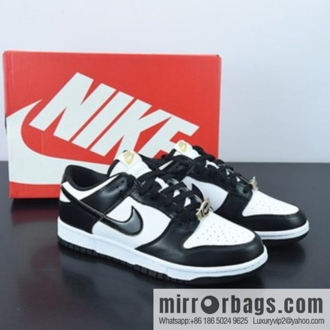 NK Dunk Low \"Would Champ\" Panda, gold buckle, low-top sports and leisure shoes item number DR9511-100