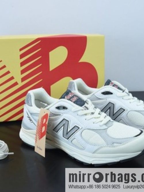 X09C3 New Balance New Balance Vintage running shoes/beige 3M reflective, new version, presidential jogging shoes, item number: M990AL3